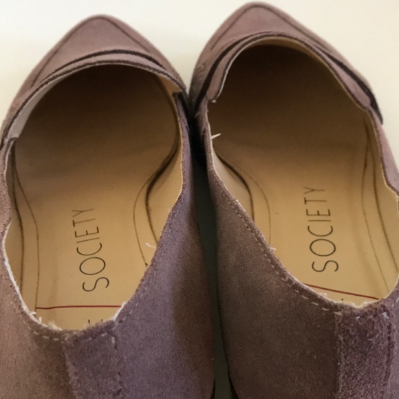 SOLE SOCIETY Penny Loafers Suede Flats Jessica Dusty Plum Women’s Size 9M - Picture 6 of 16